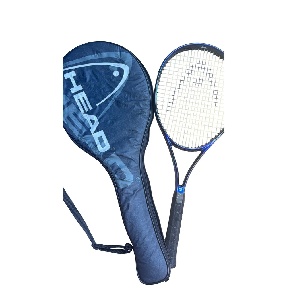 Head Genesis 660 Tennis Racquet Blue Metallic 102 sq in with Padded Cover Case